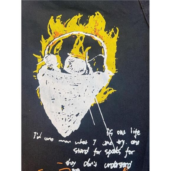 NEW w Tags 3D Painted Graffiti Jeans Men's Pants Streetwear Jeans Slim Fit - Picture 6 of 8